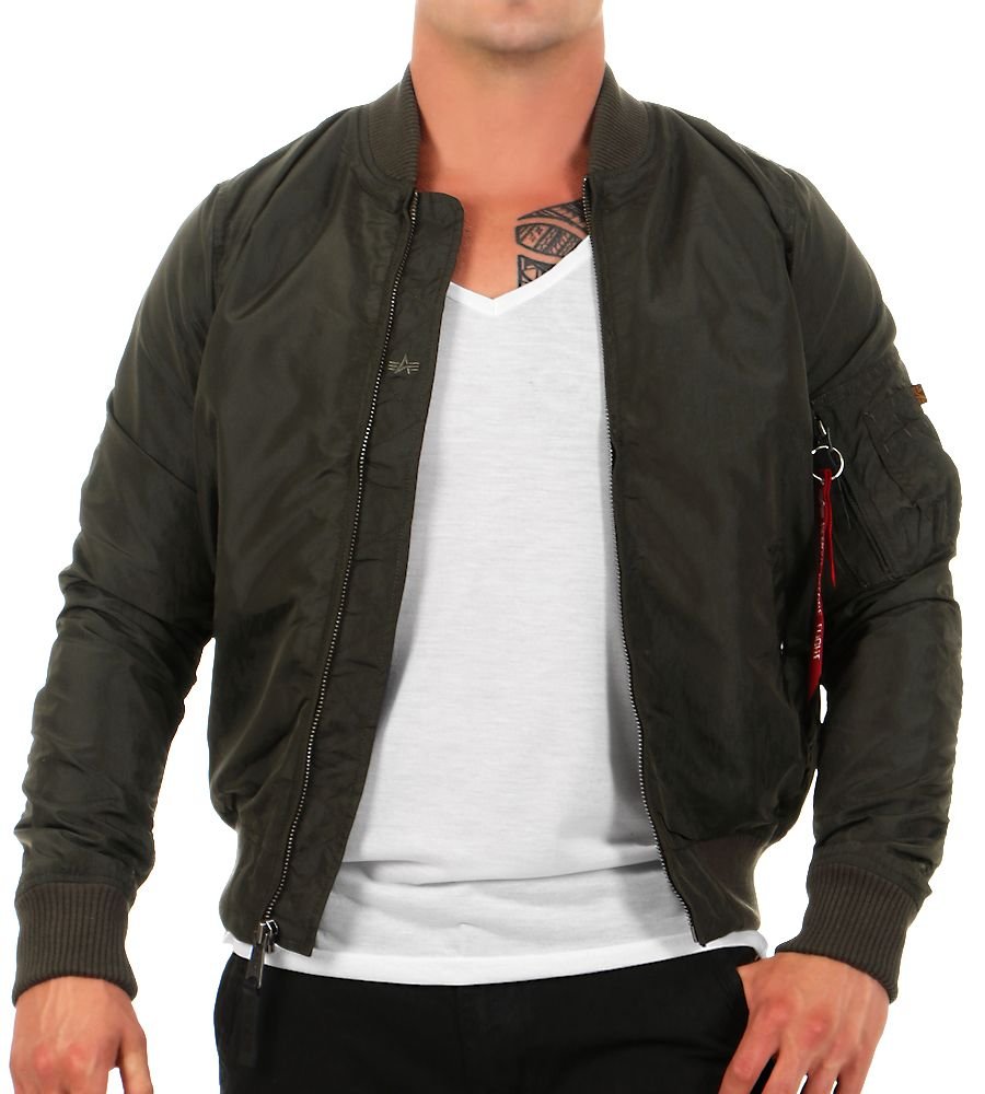 Alpha Industries Herren Jacke MA-1 TT, Grau (Rep.Grey 04), L