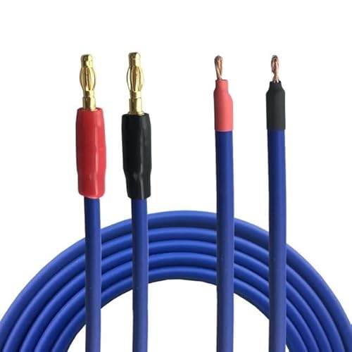 ZGYDNM Bananen-Lautsprecherkabel mit Schaufelstecker, Bananenstecker, 2.0-Stecker, offener Verstärker, Surround-Sound-Audiokabel, 1 m, 2 m, 3 m, 5 m, 8 m, 10 m(Blue,0.75m)