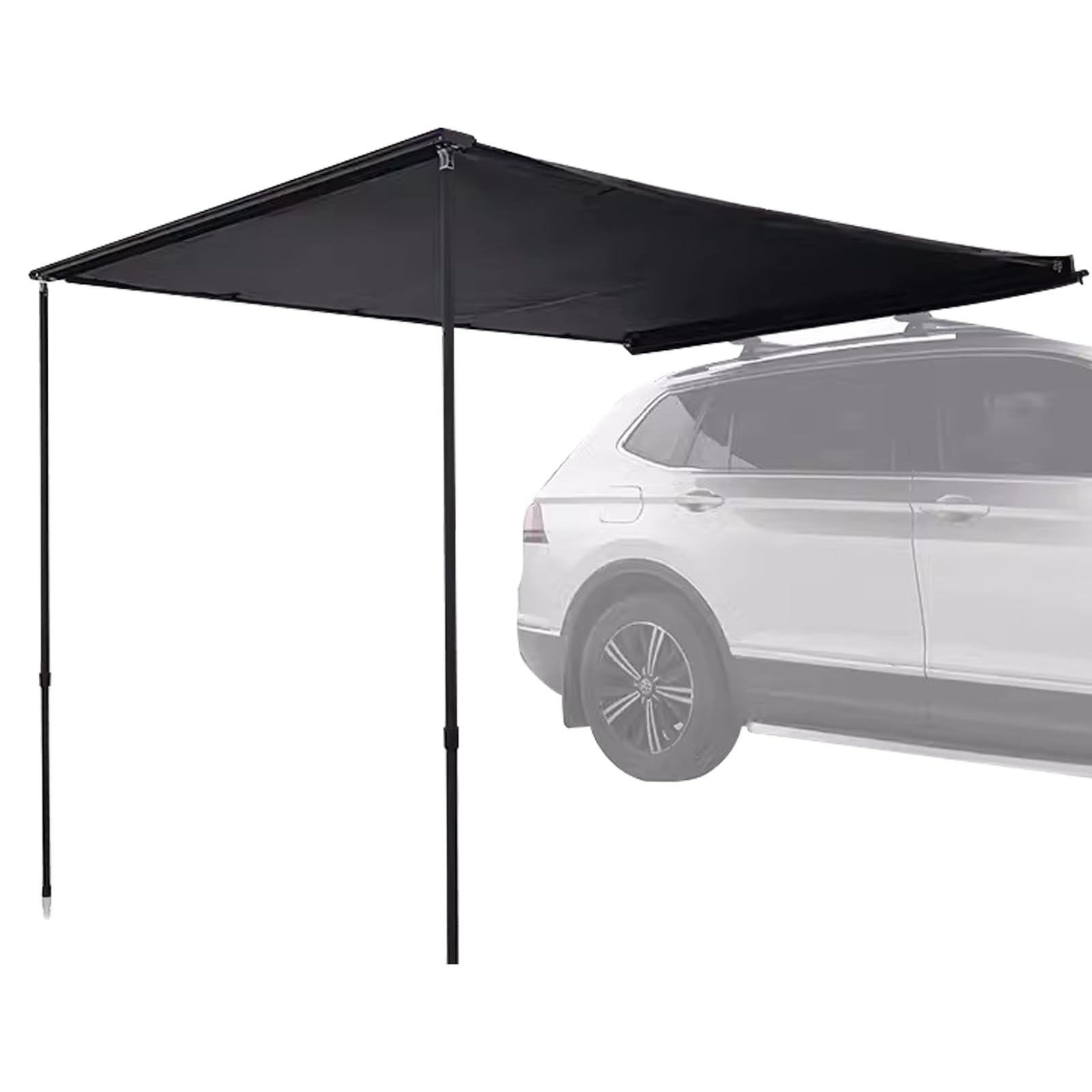 Auto Vorzelt Camping, Auto-Markise, Auto-Camping, Camper-Markise, LKW-Überdachung, for Camping, Bergsteigen, Angeln(Black,62.9x98.4in/160x250cm)