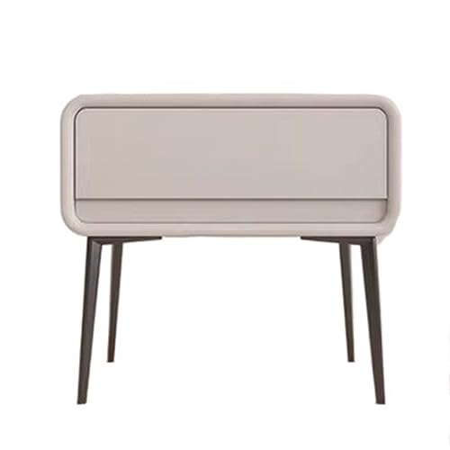 Nachttische Nachttisch aus Holz, minimalistisch, modern, Nachttisch mit hohen Beinen, minimalistischer kleiner Nachttisch mit einer Schublade, Aufbewahrungsschrank for Möbel Nachtschrank(Beige Gray,L)