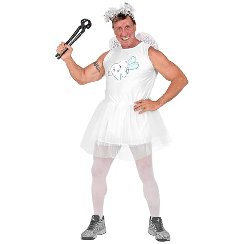 Widmann - Kostüm Zahnfee, Kleid mit Tutu, Flügel, Kopfschmuck, Fee, Motto-Party, Karneval