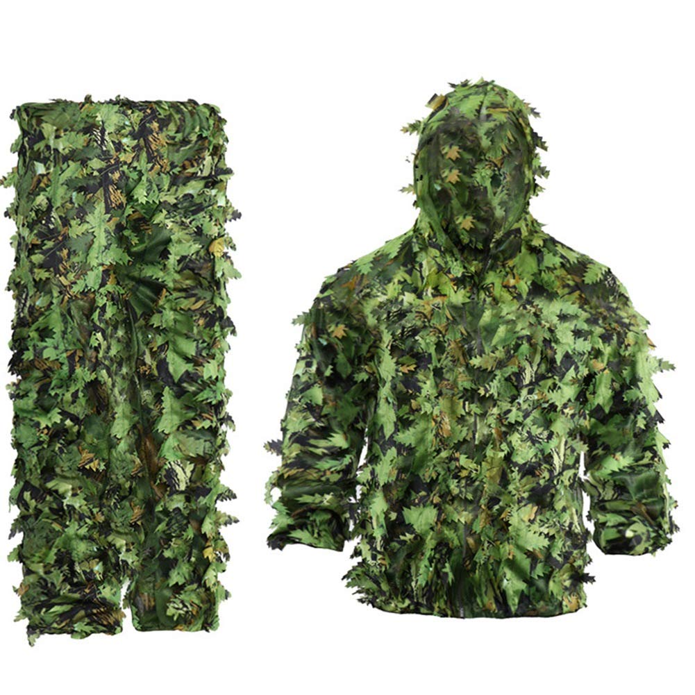 Ferleiss Flower Leaves Camouflage Anzug Jagd Ghillie Anzug Woodland Camouflage Universal Camo Set (B)