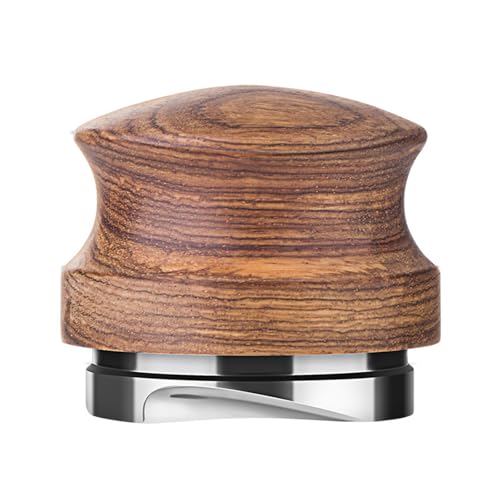 PTILSERY Professioneller Espresso-Tamper Kaffeepulver-Tamper 51 mm/53 mm/58 mm, Holz und Metall, geeignet für eine lange Lebensdauer