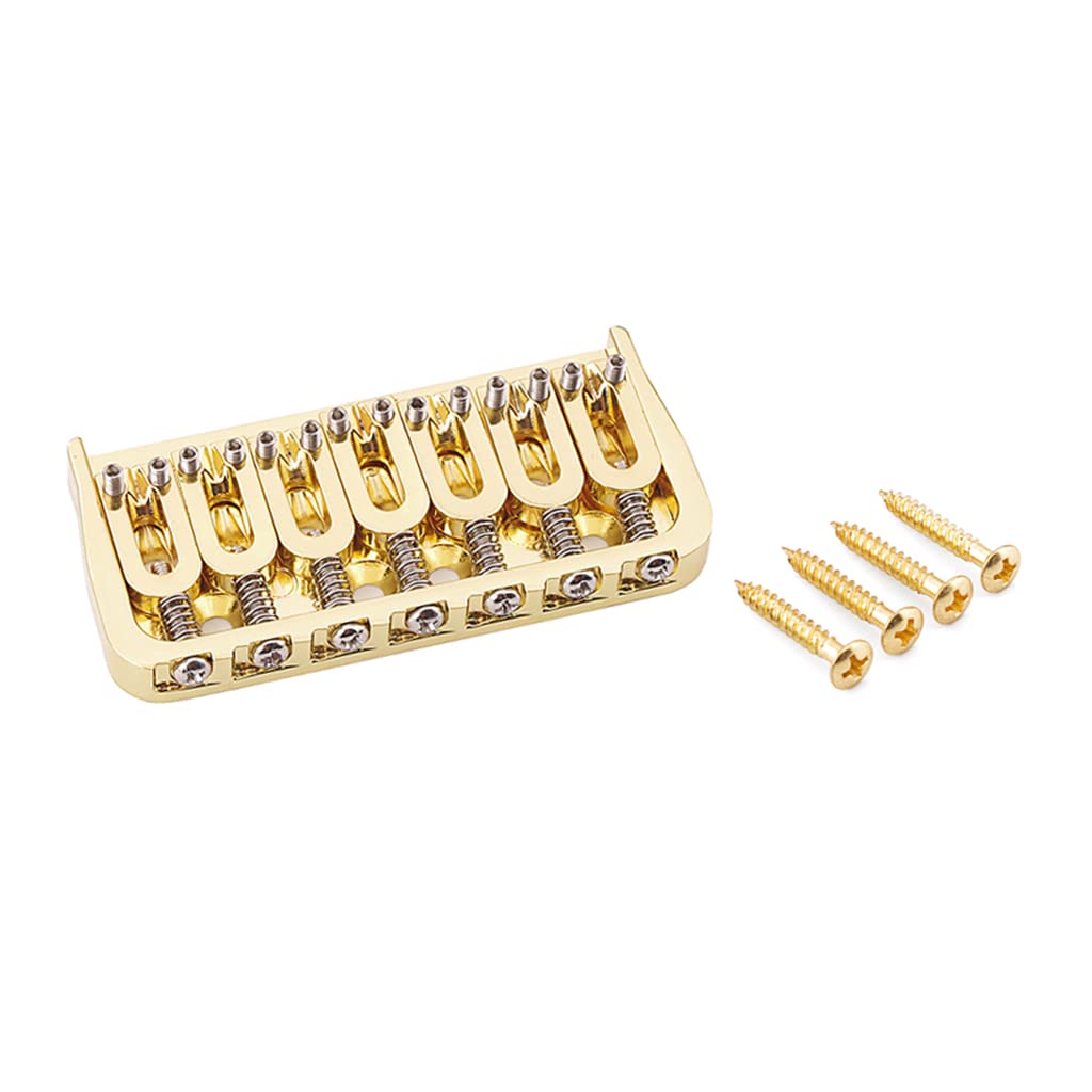 Gitarrenbrücken Set 7 Saiten Flacher Sattel Einzelne Tremolo Brücke Gut Tragende Gitarren Ersatzteile Teile