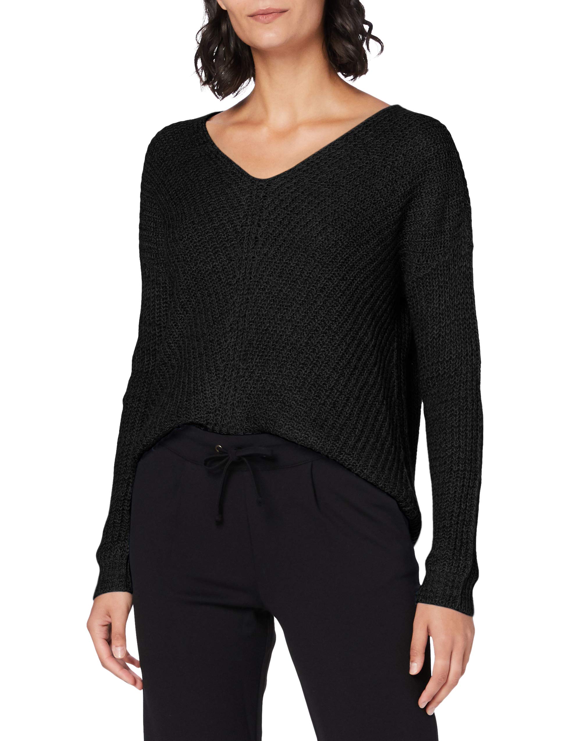 JdY Damen JDYNEW Megan L/S KNT NOOS Pullover, Black, XXS