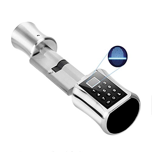 Intelligentes Fingerabdruck Biometrisches Türschloss, Multifunktion Keyless-Schloss Passwortcodiertes Schloss Smart Knob Kit mit Automatischer Verriegelung Zuverlässige Erkennung (55mm - 110mm Tür)