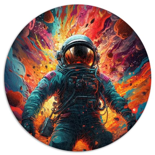 Puzzle Halloween-Astronaut 1000 Teile für Erwachsene Geschenke 67,5x67,5cm Puzzle Mitmachspiel-Familiendekoration Heimdekoration Puzzle