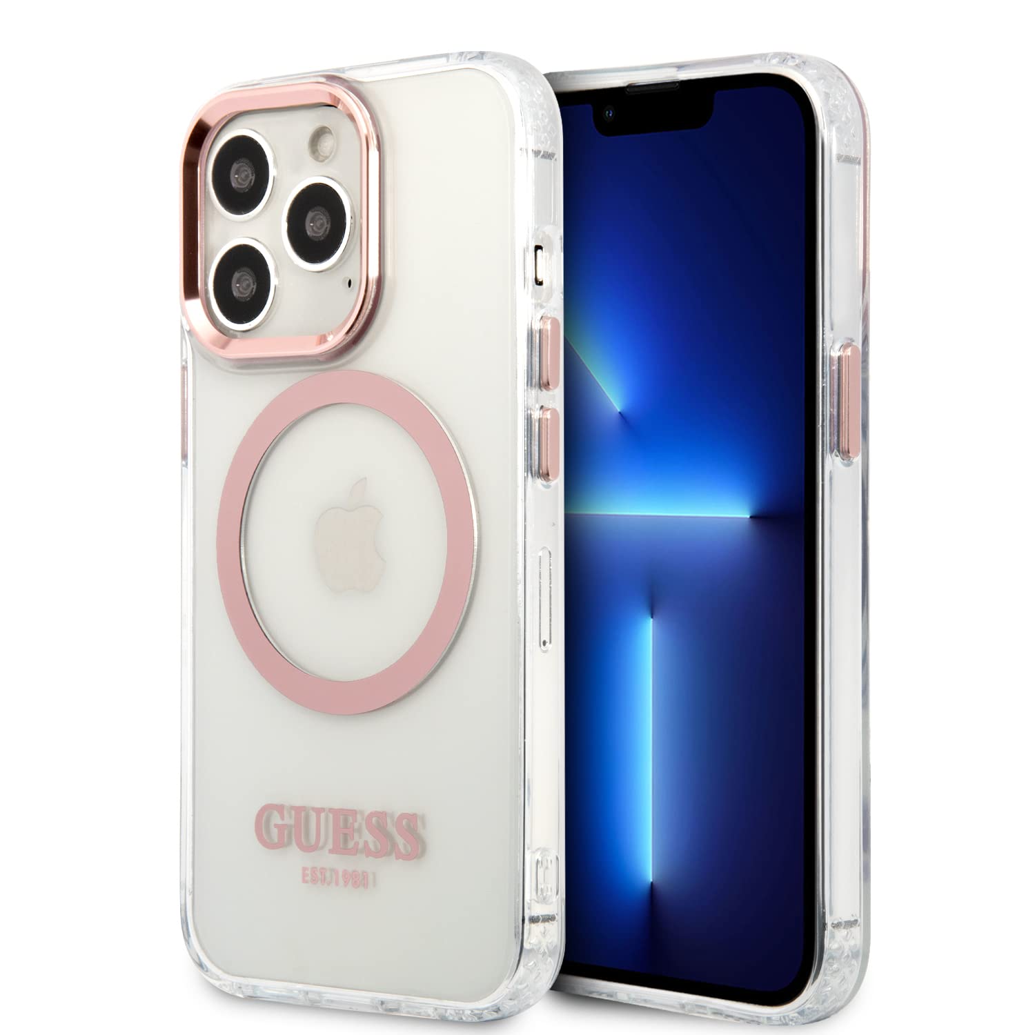 CG MOBILE Guess GUHMP13XHTRMP Hardcase für iPhone 13 Pro Max 6,7" Pink Metal Outline