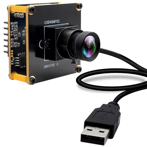 ELP 48MP USB-Kamera 8K USB-Kameramodul Weitwinkelobjektiv PC-Computerkamera Lightburn-Kamera für Lasergravierer-Überwachung Octoprint 3D-Drucker 6000P USB-Überwachungskamera fürRaspberryPi Jetson Nano