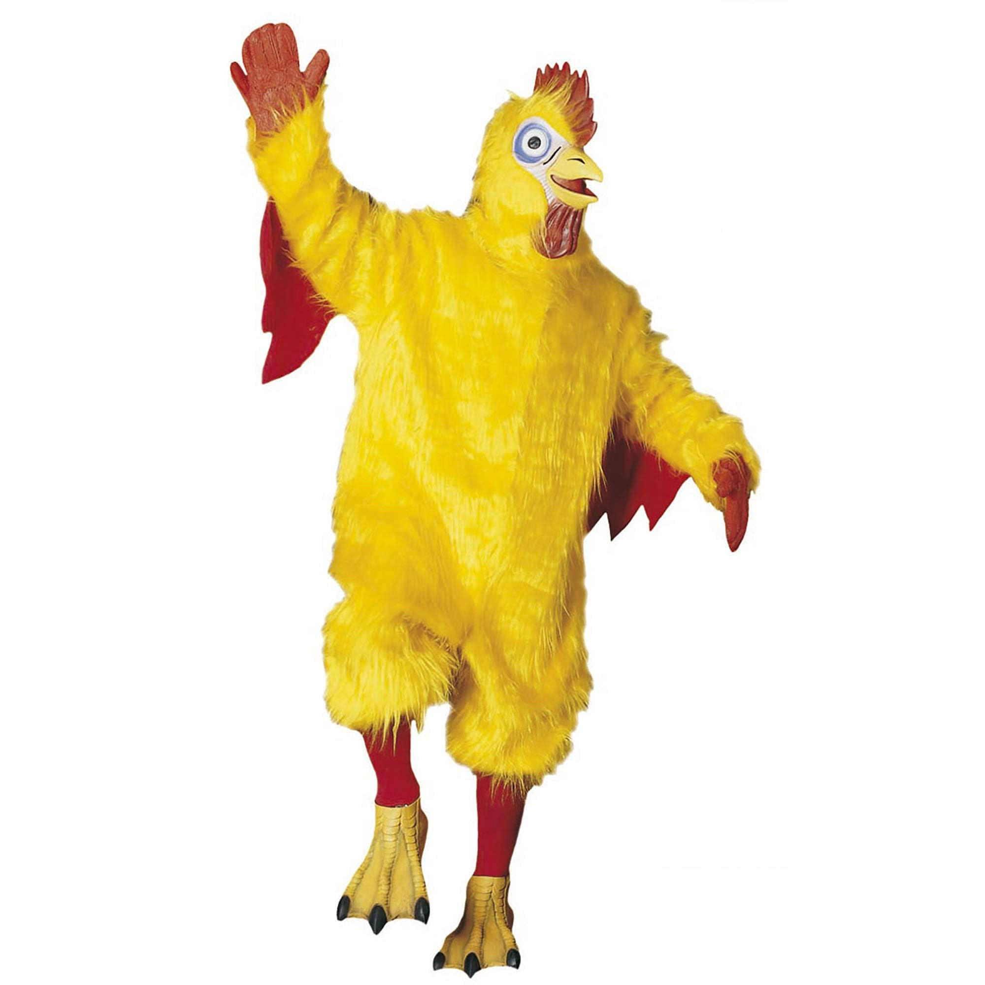 Widmann - Kostüm Huhn, aus Plüsch, Kostüm, Handschuhe, Socken, Sockenüberzieher, Maske, Mottoparty, Karneval