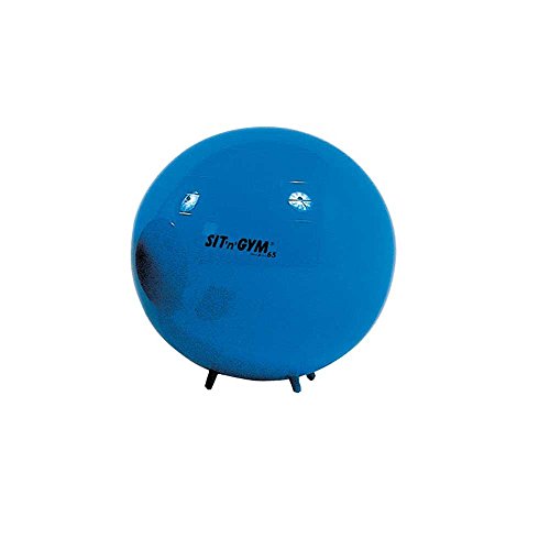 1x Behrend Sit'n Gym Kinder-Sitzball Gymnastikball Gymball Yogaball, mit Füßen, 65 cm, blau