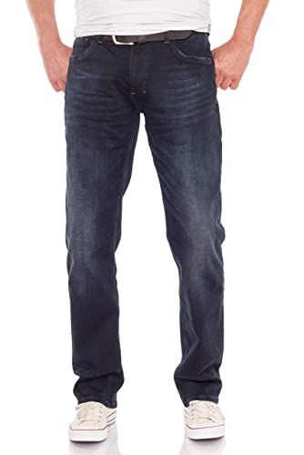 Miracle of Denim M.O.D Herren Jeans Thomas Comfort Moss Blue Jogg, Weite:33, Länge:36