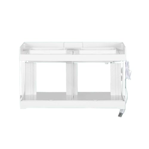 Aquarium Kreatives Kampffischaquarium, transparentes Acryl-Desktop-Aquarium mit 2 Fächern, Spezialtank for die Meeresfischzucht Aquarium-Kit