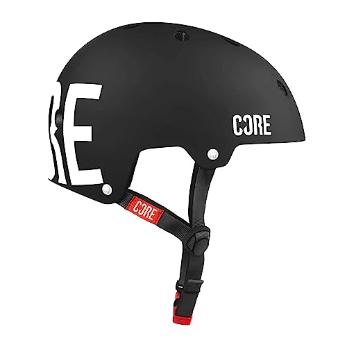 Core Protection Street Helm für Skate/BMX/Bike/MTB/Roller Derby/Scooter, Schwarz/Weiß, XS/S