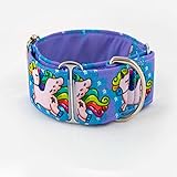 Galguita Amelie 0634438706007 Halsband für Hunde Unicorn Rainbow, M