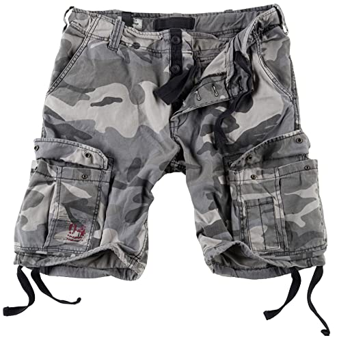 Surplus Herren Airborne Vintage Cargo Shorts, Nightcamo, Gr. 3XL