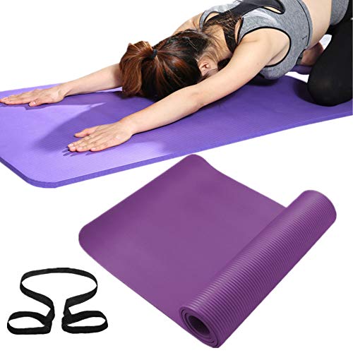 Trainingsmatte Yoga Mats Übungsmatte dick Trainingsmatte rutschfest Trainingsmatten für zu Hause Trainingsmatte extra dick Gym Matt für zu Hause purple,183-61-2cm