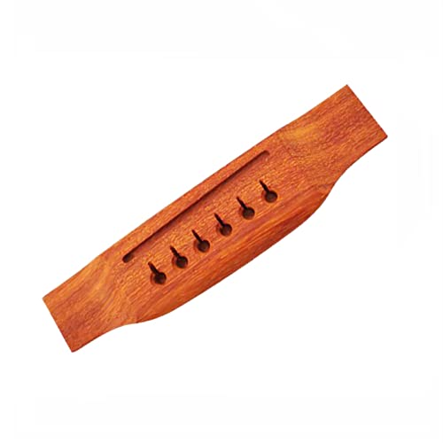 1 Stück Gitarre Parts Sattel Thru Gitarrenbrücke Für Akustikgitarre Afrikanische Padauk Mt/Tl. Stil Gitarrebrücke(Padauk Bridge MT)