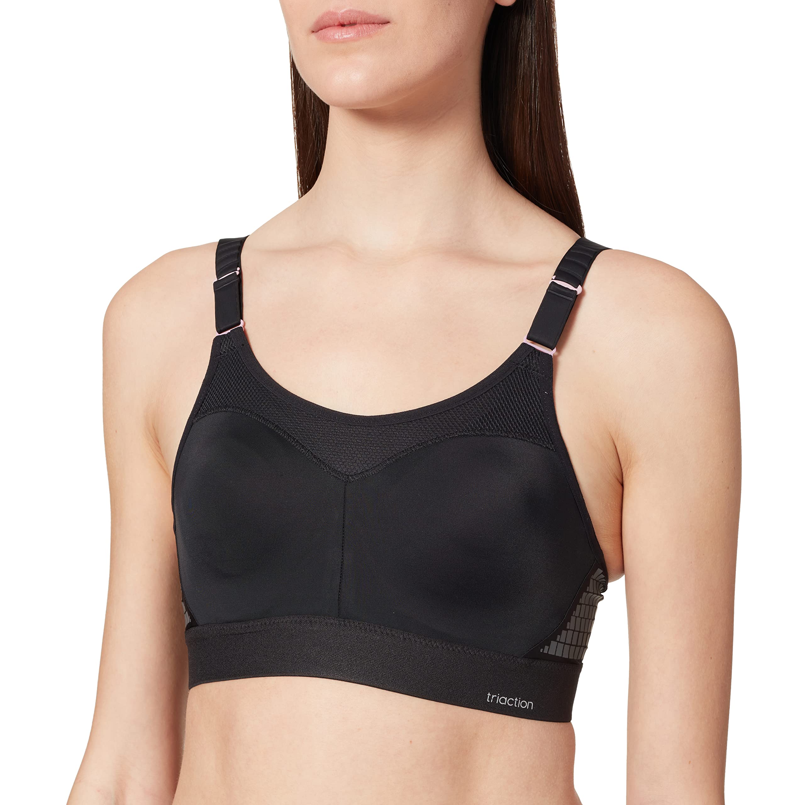 Triumph Damen Triaction Control Lite W01 EX Minimizer sports bra, SCHWARZ, 75C