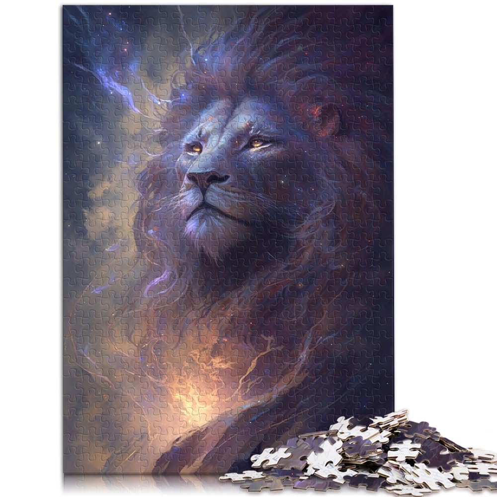 Puzzles zum Verschenken, Cosmic Lion-Puzzles für Erwachsene, 1000 Teile, Holzpuzzles, schwierige und schwere Puzzles für Frauen und Männer, 1000 Teile (50 x 75 cm)