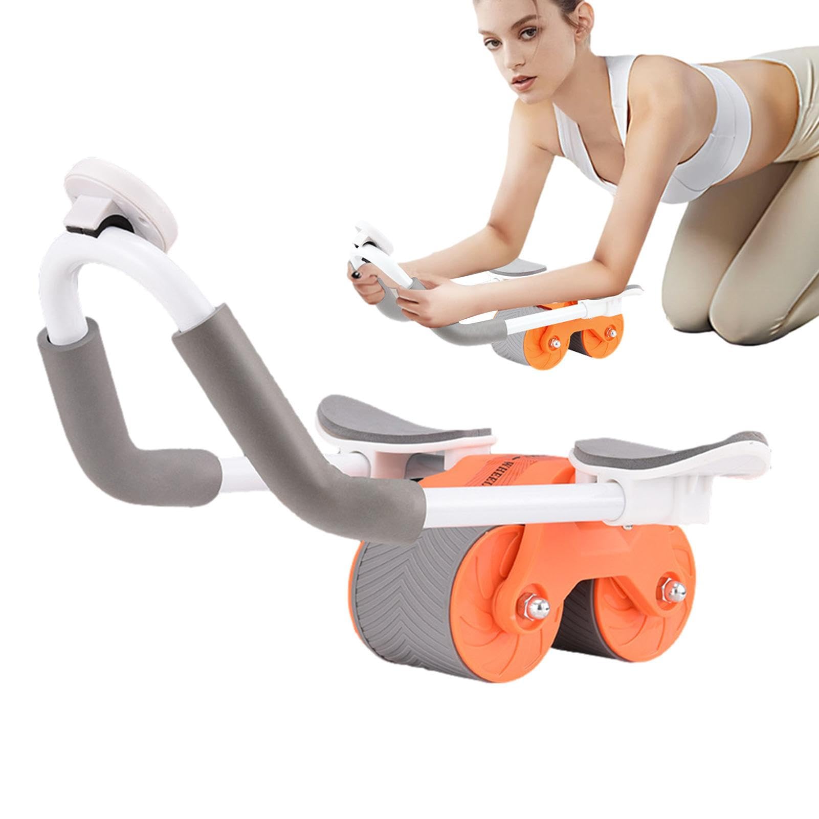 Bauchrad, Neues Abs Roller Rad, Rebound Bauchrad, Automatischer Rebound Ab Roller mit Ellenbogenstütze, Anfängerfreundliches Fitnessgerät, Leises Übungsrad für Workout Training