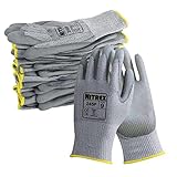 NITREX Unigloves 245P Wiederverwendbare schnittfeste Handschuhe mit Unigloves NitreGuard-Technologie, PU-Handflächenbeschichtung, schnittfestes Innenfutter, Grau