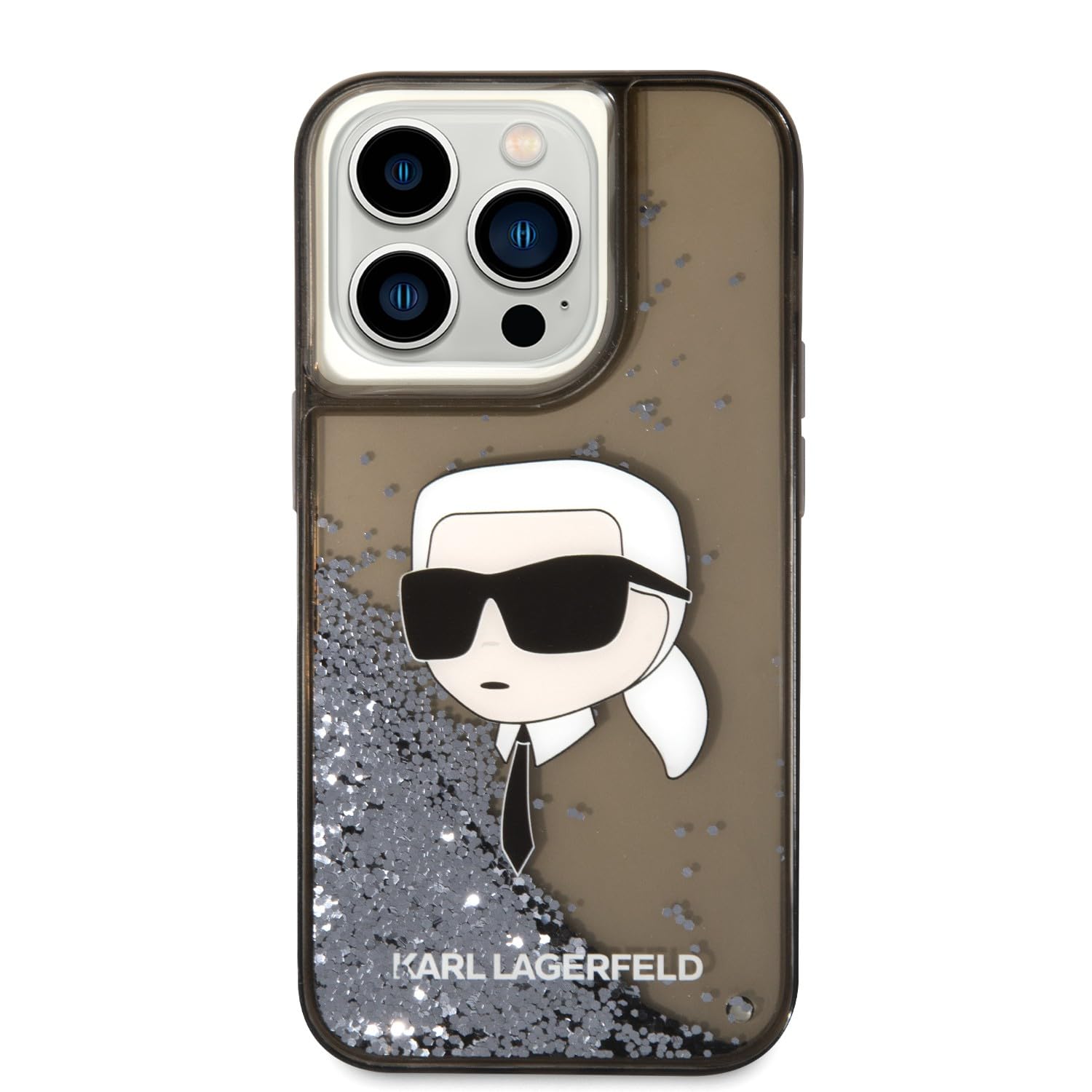 KARL LAGERFELD KLHCP14LLNKHCK Hülle für iPhone 14 Pro 6,1" Schwarz hardcase Glit