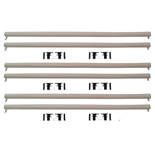 Sonnenschutz 6 Stücke Auto Panorama Schiebedach Sonnenschirm Vorhang Rollo Für Seat Für Ibiza 2009-2017 Mit Kunststoff Rohr Auto Sonnenschutz(6pcs Beige)