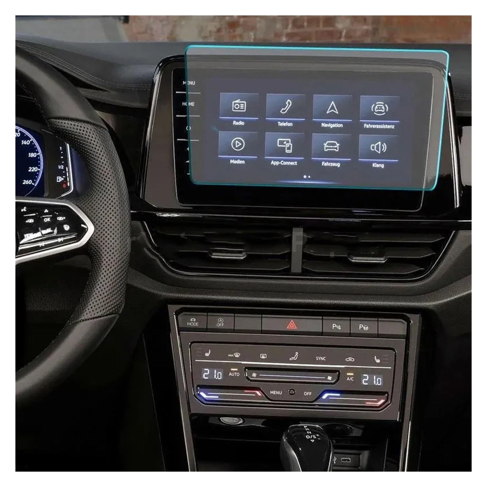 IMMLSX Für T-Roc 2022 8 Zoll 9 Zoll Auto GPS Navigation Gehärtetes Glas Displayschutzfolie Aufkleber Auto Displayschutz Navigation Schutzfolie Navigations-Displayschutz(GPS 9.2 inch)