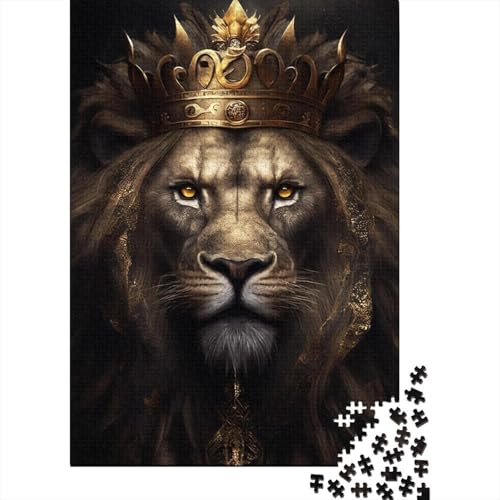 Bloodline of The Lion Kings Holzpuzzle für Erwachsene und Teenager, 1000-teiliges Puzzle für Erwachsene Teenager als Geschenk für die ganze Familie und die 75x50cm