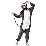 Katara 1744 (30+ Designs) Lemur Affen-Kostüm, Unisex Onesie/ Pyjama-Qualität für Erwachsene & Teenager