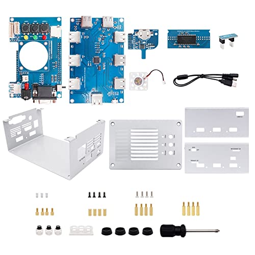 BRIUERG Für Mister FPGA 32 MB Motherboard + USB-Hub V2.1 mit DIY-Metallgehäuse-Kit für Terasic DE10-Nano Mister FPGA (Silber)