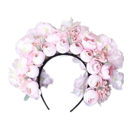 Modisches, doppelseitiges Blumen-Stirnband, zartes Blumen-Haarband, Accessoire, einzigartiger floraler Kopfschmuck für formelle Zusammenkünfte