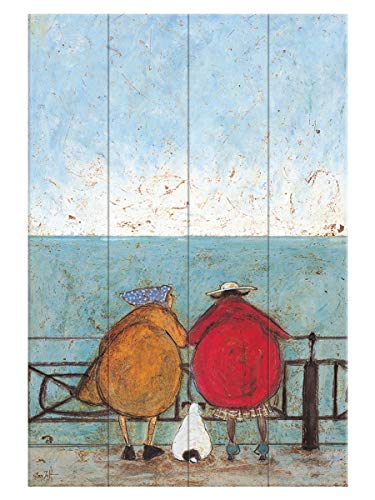 Pyramid International Sam Toft (Doris Earwigging) Holzwand-Kunst, Holz, Mehrfarbig, 40 x 2.5 x 59 cm