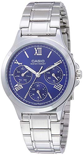 Casio Damen-Armbanduhr LTP-V300D-2A2UDF Analog Quarz Silber Edelstahl