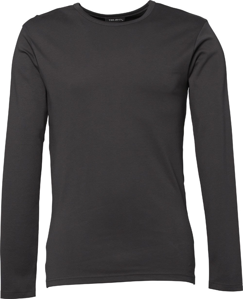 TJ530 Herren Longsleeve Interlock T-Shirt Langarm, Farbe:dark grey;Herrengrößen:L L,Dark Grey