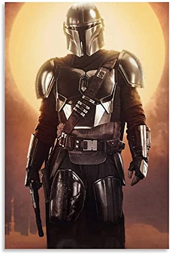 5d Diamond Painting Diamant Bilder FüR Erwachsene Und Kinder Filmplakat The Mandalorian Painting Canvas DIY Kreuzstich Arts Craft Kristall Strass Stickerei 23.6"x35.4"(60x90cm) Kein Rahmen