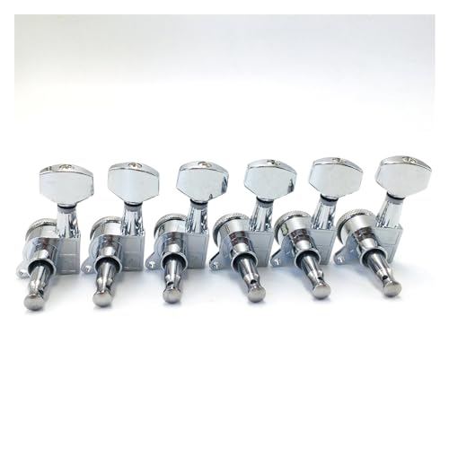 Strings Tuning Pegs Mechaniken Für Gitarre Elektrische Akustikgitarre, vollständig geschlossen, kleine quadratische Kopf-Verriegelungsknopf-Gewindeteile (Color : 3L3R)