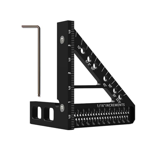 Handliches 3-in-1-Lochlineal Quadratisch Klarer Unverzichtbares Werkzeug Geeignet Zimmerei Heimprojekte