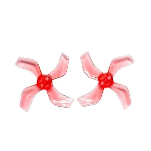 LSFWJP 4Pairs 8 stücke Welle 1,5mm 4-Blatt for Gemfan 1636 1,6x3,6x4 40mm CCW/CW Propeller Hohl Tasse bürstenlosen Motor RC Drone Flugzeug Teile (Color : Through red)