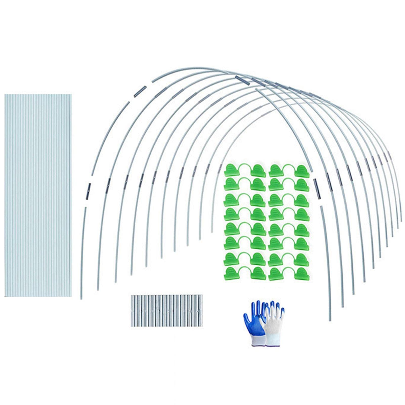 UKALOU Gartenreifen, 115 Stück, biegbarer Rost-Gartenreifen, Gewächshausrahmen, Gartennetz-Set mit Reifen, Garten-Reifen für Hochbeete