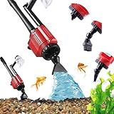 Elektrisch Aquarium Mulmsauger Reiniger Sand Kies, longziming 6 in 1 Fischbehälter Staubsauger Kiesreiniger Siphon für Aquarien Wasserwechsel/Filter/Schmutzreinigung+Sandreiniger+ Fischtrümmerreiniger