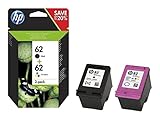 HP 62 Twin Pack - 2er-Pack - Schwarz, farbstoffbasiert dreifarbig - Original - Tintenpatrone