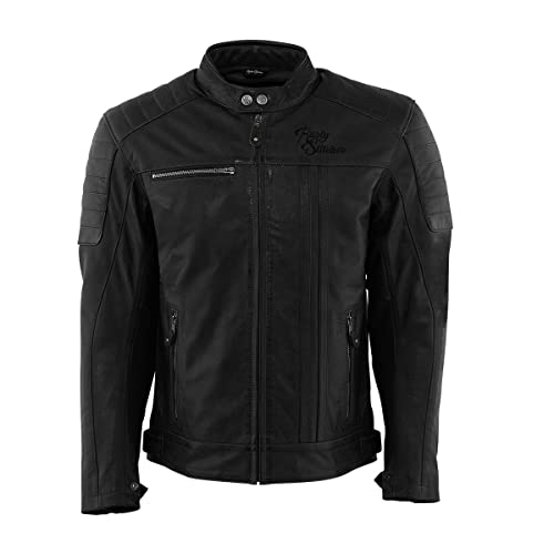 Rusty Stitches Lederjacke Cooper Black, XXL