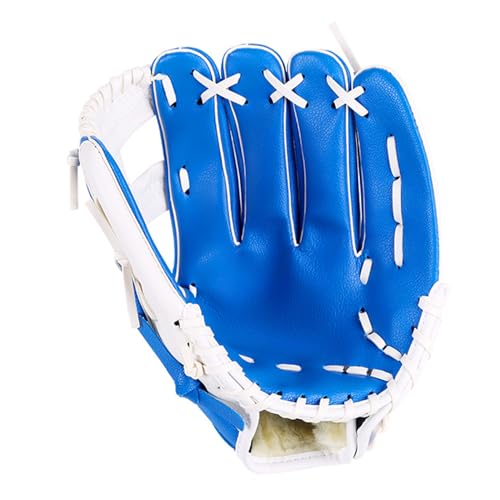 Qsvbeeqj Baseball-Handschuhe für Teenager, weiches PU-Leder, Schlaghandschuhe, verdickte Krug, Softbälle, Fänger, Übungshandschuhe