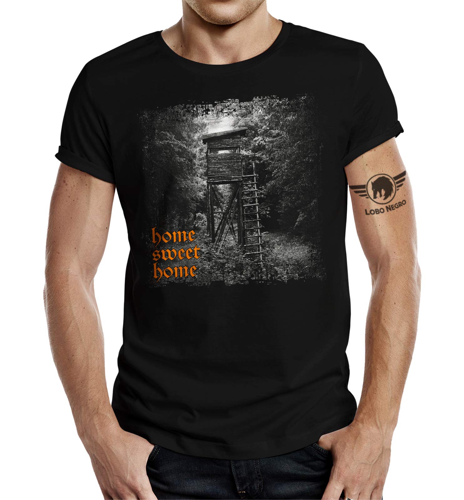 Geschenk T-Shirt für Jäger: Ansitz Hochsitz - Home Sweet Home