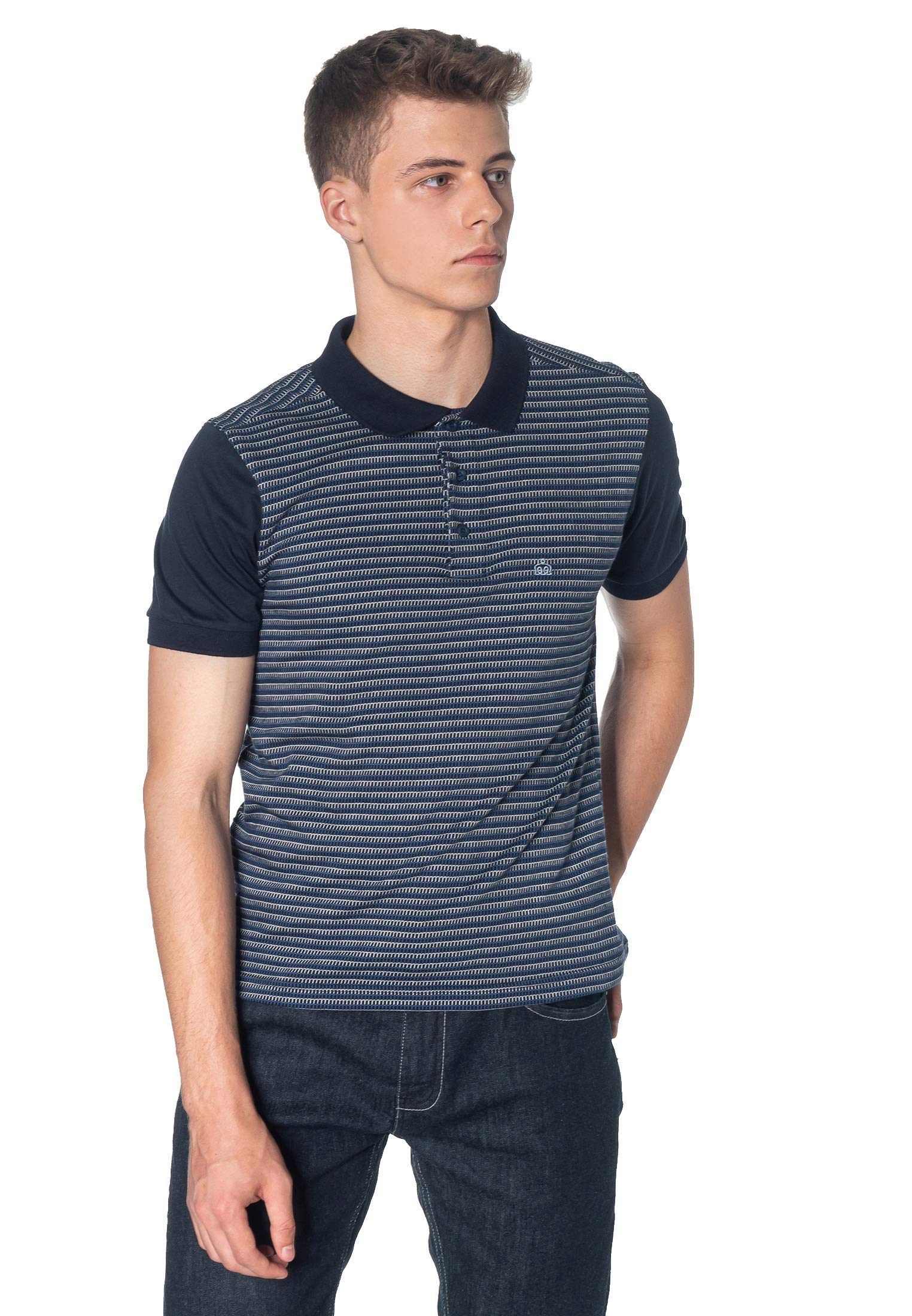 Merc of London Herren Clifford Polo Shirt, Navy, Small