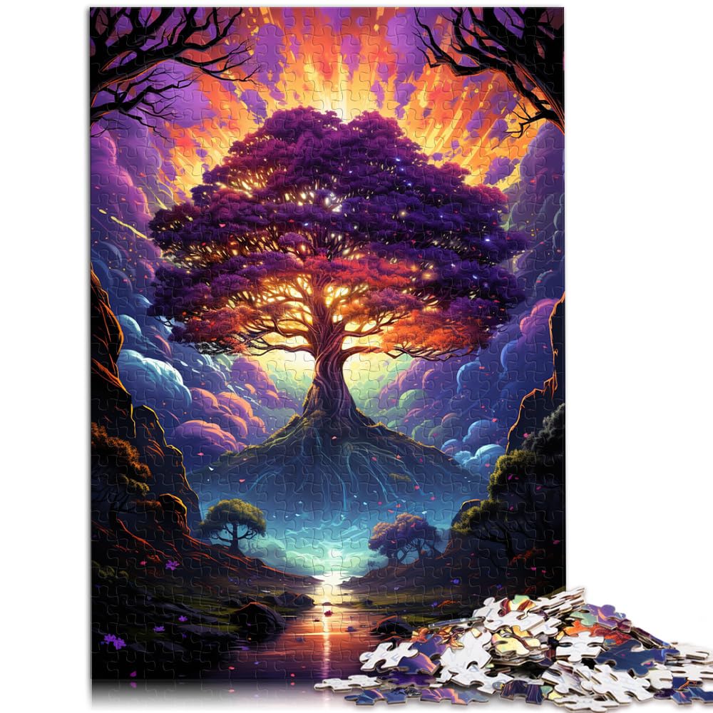 Puzzles, Geschenke, Spielzeug, Malerei, Farbe, Sternenhimmel, Baum, Puzzle für Erwachsene, 1000 Teile, Geburtstagsgeschenk, Geschenke für oder, Wandkunst, 1000 Teile (50 x 75 cm)