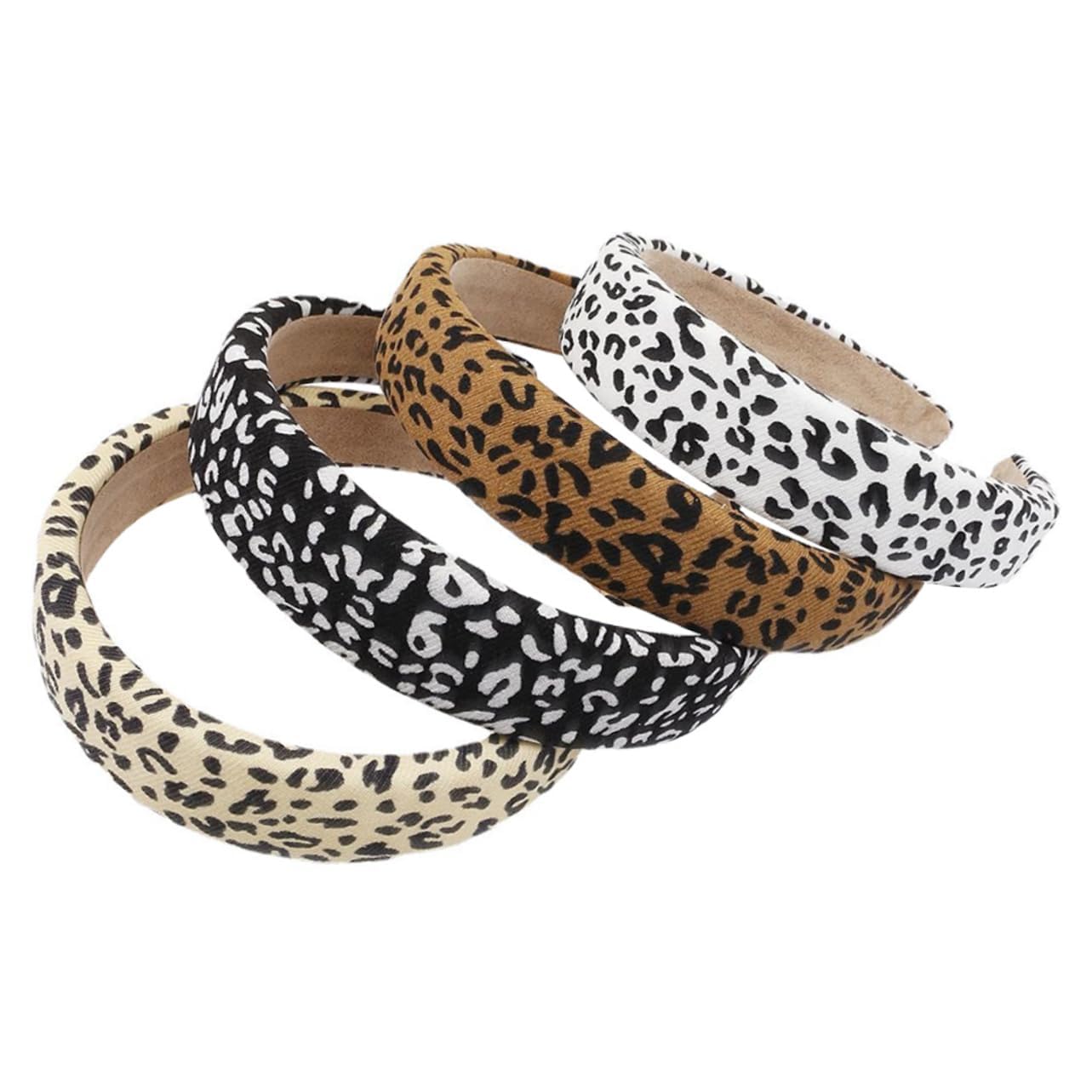 4 Stück Leoparden-Stirnband, Party-Haarband, Waschgesichts-Stirnband, Kopfbänder, Vintage-Kopf, Leoparden-Haarbänder, Haar-Stirnbänder for Frauen, Make-up, Kopfstoff, Damenkosmetik, elastisch/193