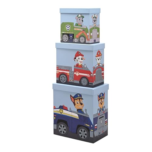 Widdop & Co. Paw Patrol 3er Set Fahrzeug Aufbewahrungsbox